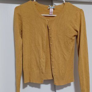 Downeast Basics Cardigan Mustard Yellow Size Small